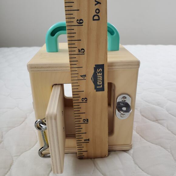 LOVEVERY Wooden Lockbox Toddler Learning Toy from The Realist Play Kit Puzzle - Picture 10 of 11